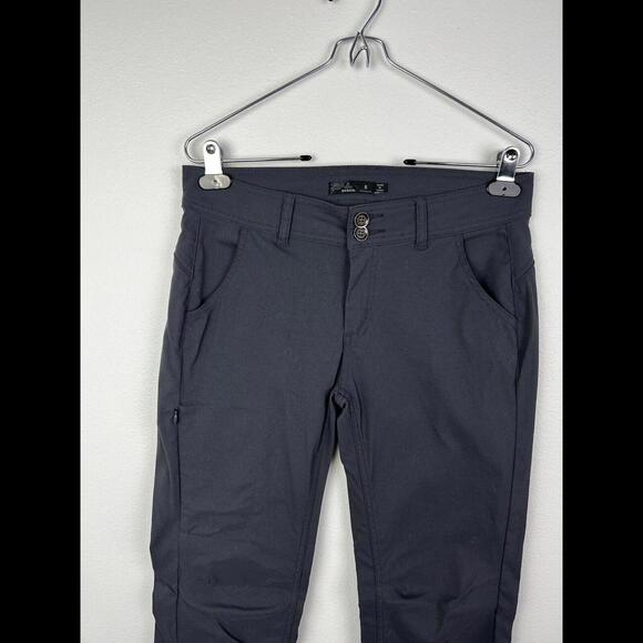 PrAna Pants Womens 6 Skinny Stretch Lightweight Mid Rise Hiking Gray - Picture 2 of 8